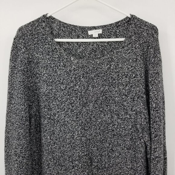 J. Jill Pure Jill Wool Blend Asymmetrical Grey Long Sweater Large lagenlook boho - Picture 5 of 13